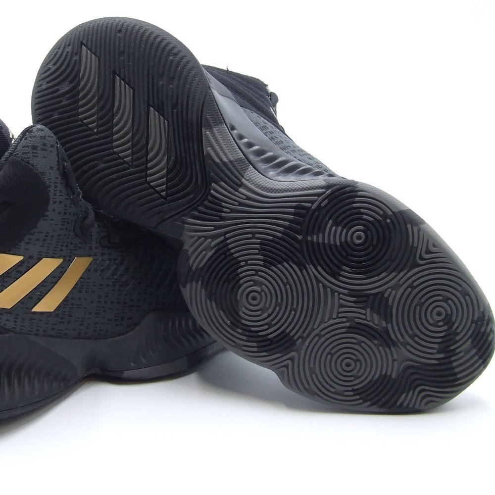 Adidas MAD BOUNCE 2018 Black/Gold Men's Size 7.5 - Picture 5 of 6